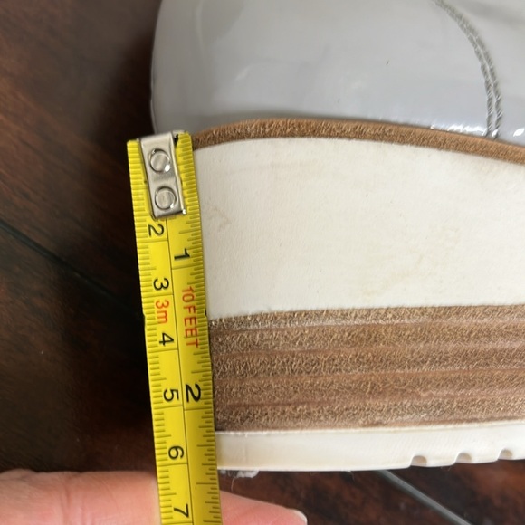 Janet Sport Patent Leather Lace Up Sneakers Shoes Wedge Chunky Platform size 3… - Picture 9 of 12